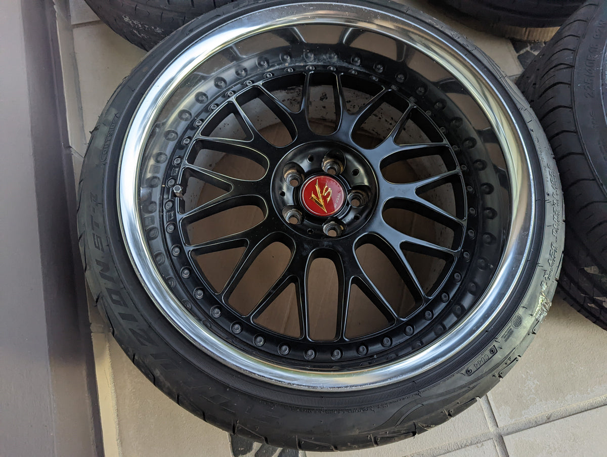 Work Vs XX with Genuine Work VS Center Caps 18x10 +20 Hausofwheels