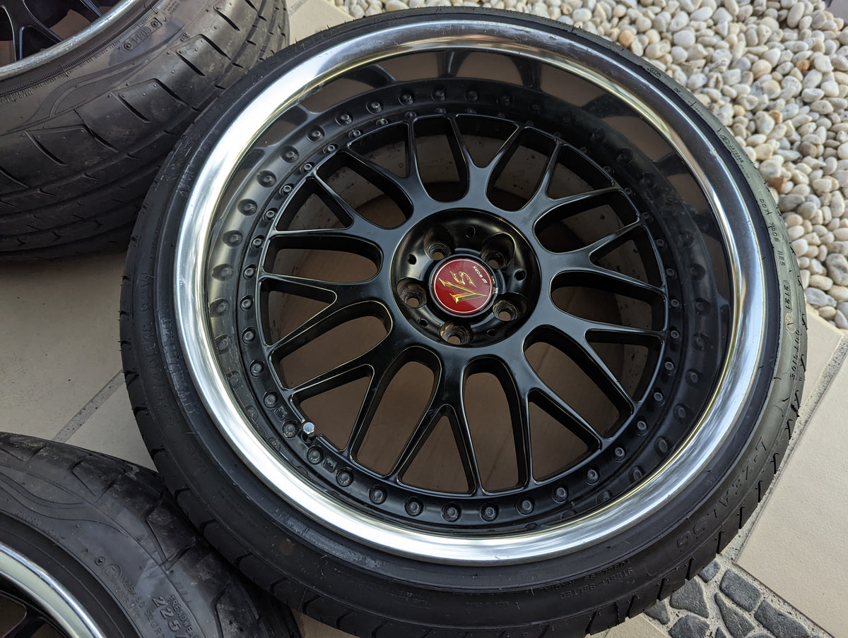 Work Vs XX with Genuine Work VS Center Caps 18x10 +20 Hausofwheels