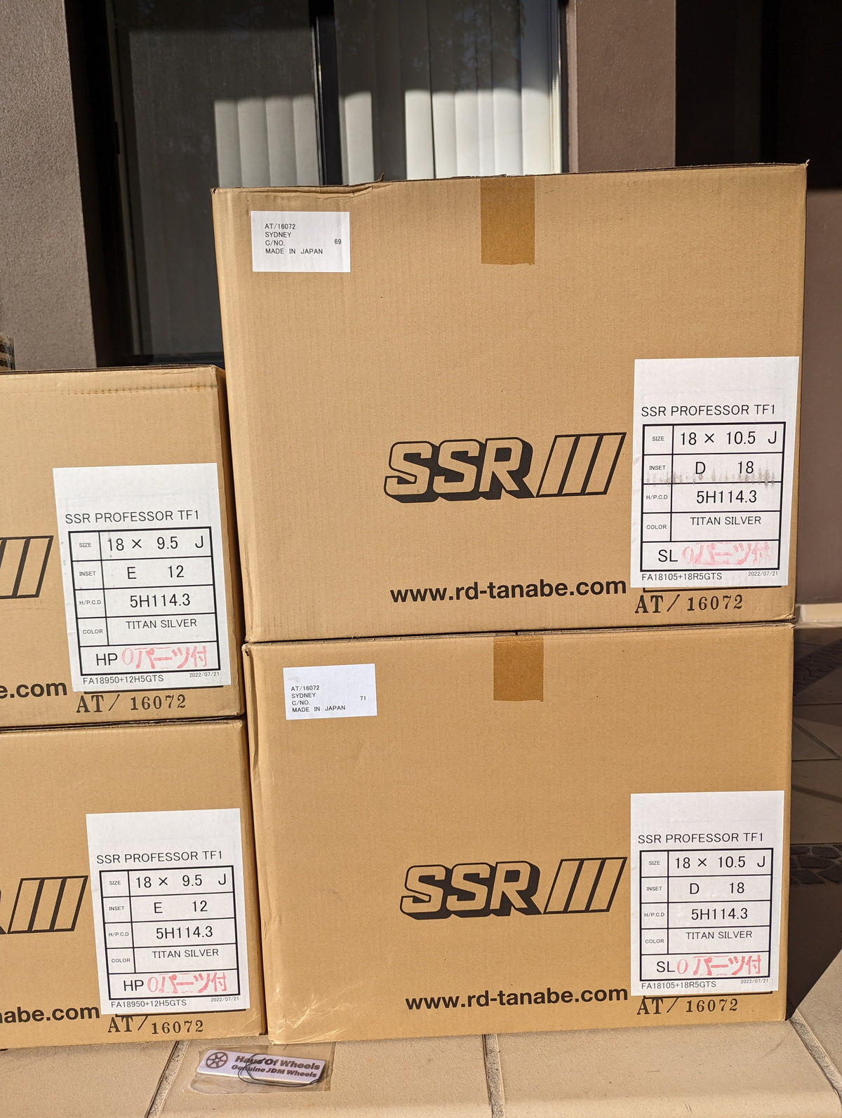 SSR TF1 Titan Silver | 5x114.3 | F: 18x9.5 +12 / R: 18x10.5 +18 | New | 3 Piece – product photo 3