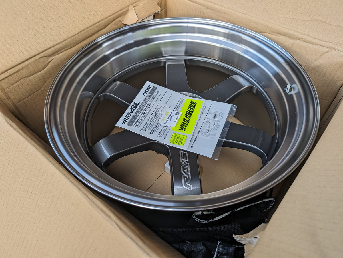 Widebody Spec + Deep Dish RAYS Volk Racing TE37V SL (Pressed Graphite) - 5x100 - 18x10 -25