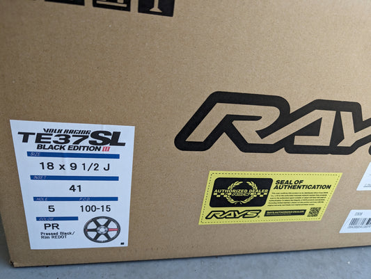 Rays Volk Racing TE37 Black Edition III | 5x100 | 18x9.5 +41 | New | Discontinued