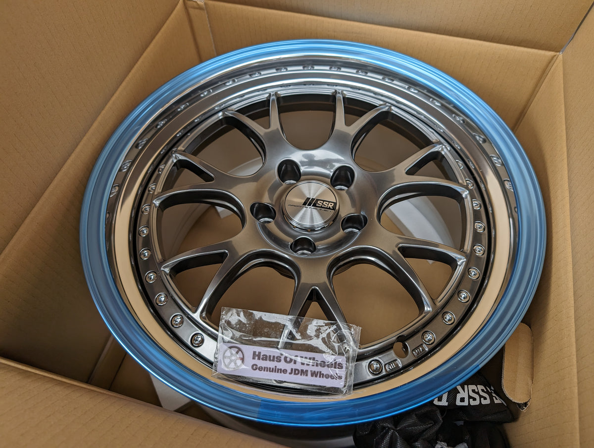 Brand New SSR MS3 (Titan Silver) - 3 Piece Wheels - 5x100 - 18x9.5 +35 (MD Disk)