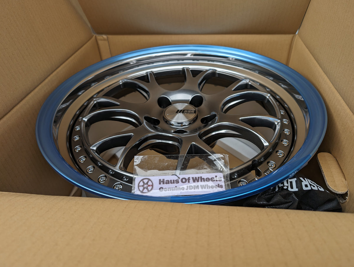 Brand New SSR MS3 (Titan Silver) - 3 Piece Wheels - 5x100 - 18x9.5 +35 (MD Disk)