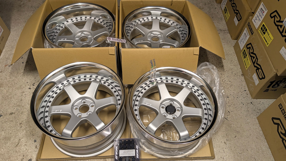 Work Emotion GT6 3P Silver | 5x100 | F: 18x9.5 -13 / R: 18x10.5 -25 | New | Widebody | 3 Piece
