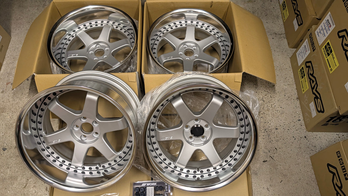 Work Emotion GT6 3P Silver | 5x100 | F: 18x9.5 -13 / R: 18x10.5 -25 | New | Widebody | 3 Piece