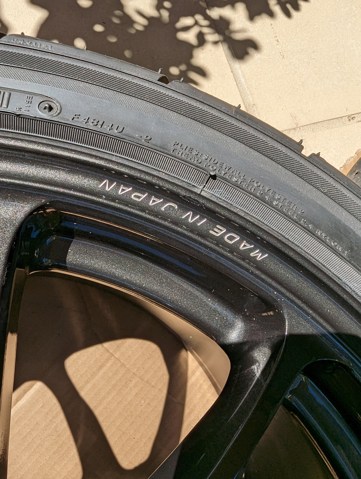 Rays Volk Racing ZE40 (Diamond Dark Gunmetal) with Genuine Rays Center Caps and AD08R Tyres - 5x100 - 18x9.5 +43 (255/35/18)