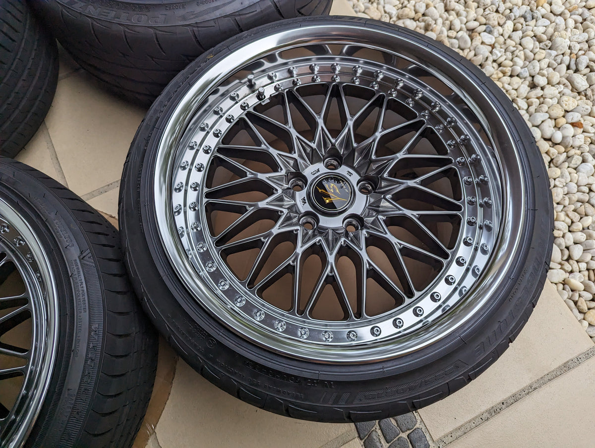 Work VSXV with Genuine Work VS Center Caps and Tyres Hausofwheels