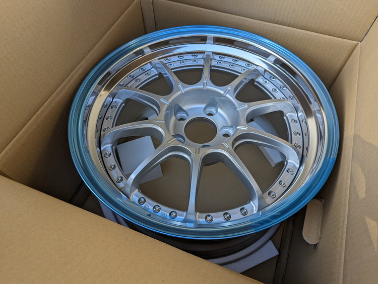 SSR Professor SP5 High Bright Silver three-piece wheel