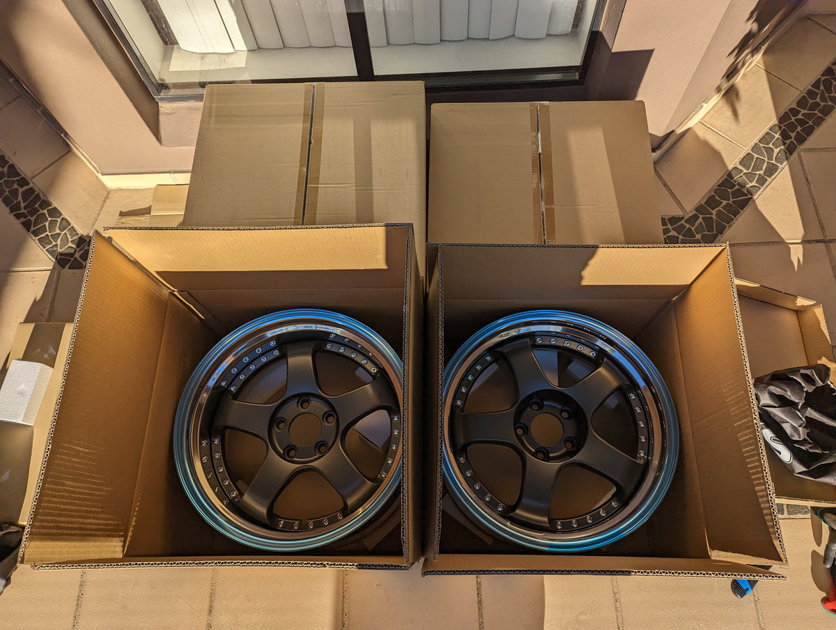 SSR SP1 Flat Gunmetal | 5x114.3 | F: 18x9 +19 / R: 18x10 +24 | New | 3 Piece