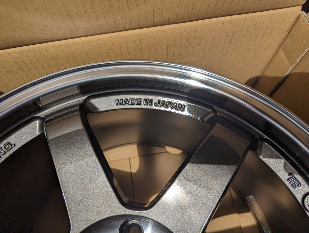 RAYS Volk Racing TE37SL Pressed Graphite | 5x114.3 | 18x10.5 +15 | New | Discontinued | Pair – product photo 6
