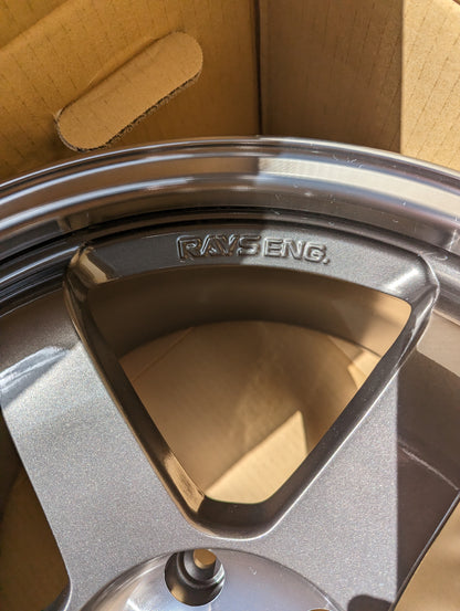 Rays Volk Racing TE37SL Pressed Graphite | 5x114.3 | 18x10 +20 | New | Discontinued