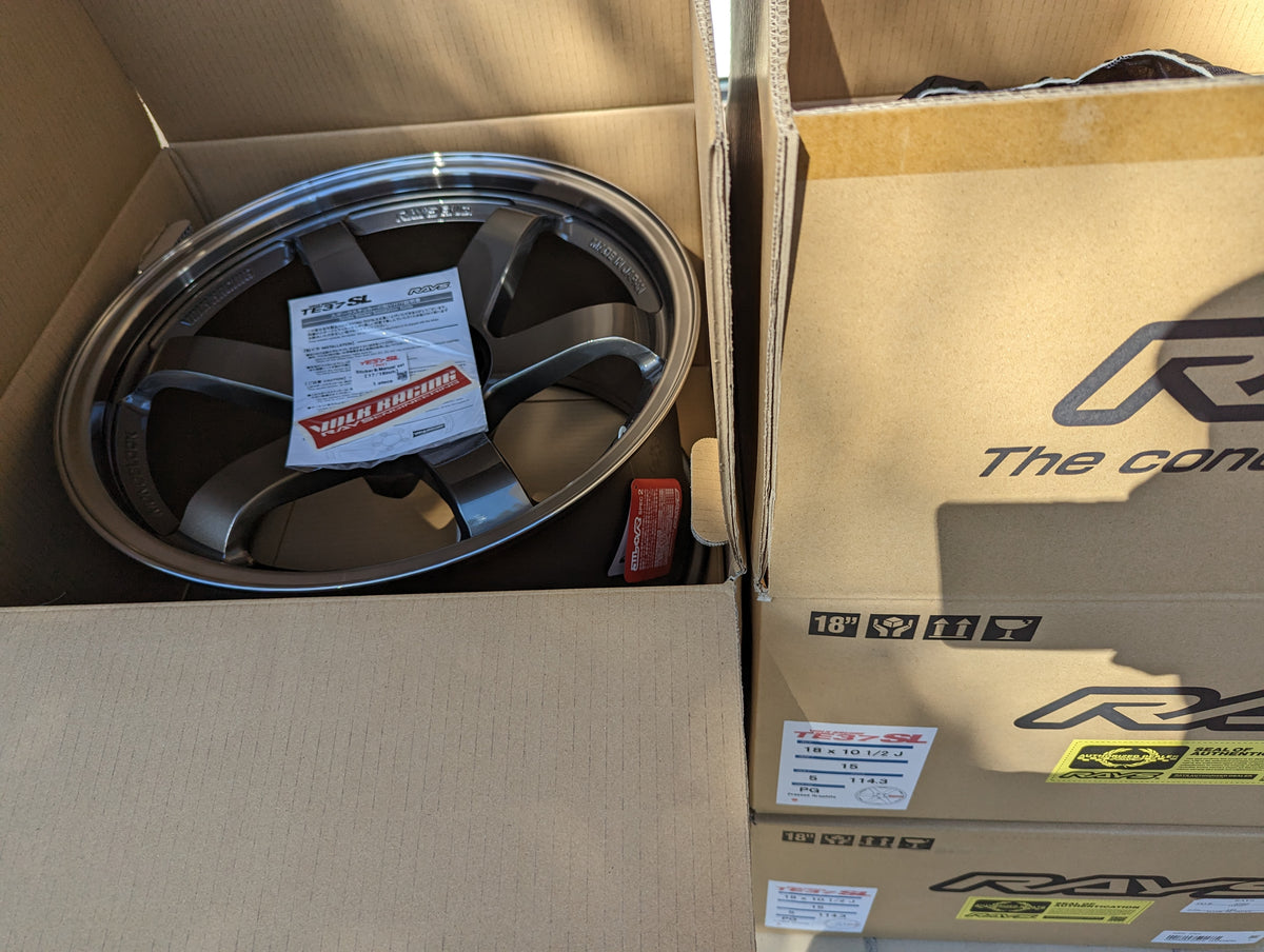 RAYS Volk Racing TE37SL Pressed Graphite | 5x114.3 | 18x10.5 +15 | New | Discontinued | Pair – product photo 23