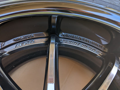 Work Emotion ZR10 2P Glim Mid Black | 5x114.3 | F: 18x9.5 +10 / R: 18x10.5 +10 | Near New | With – product photo 9
