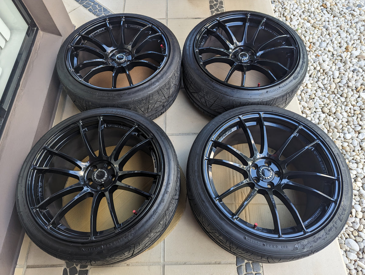 PCD 5x100  *19 Inch* Rays Gram Lights 57 Xtreme with Genuine Rays Center Caps (Gloss Black)