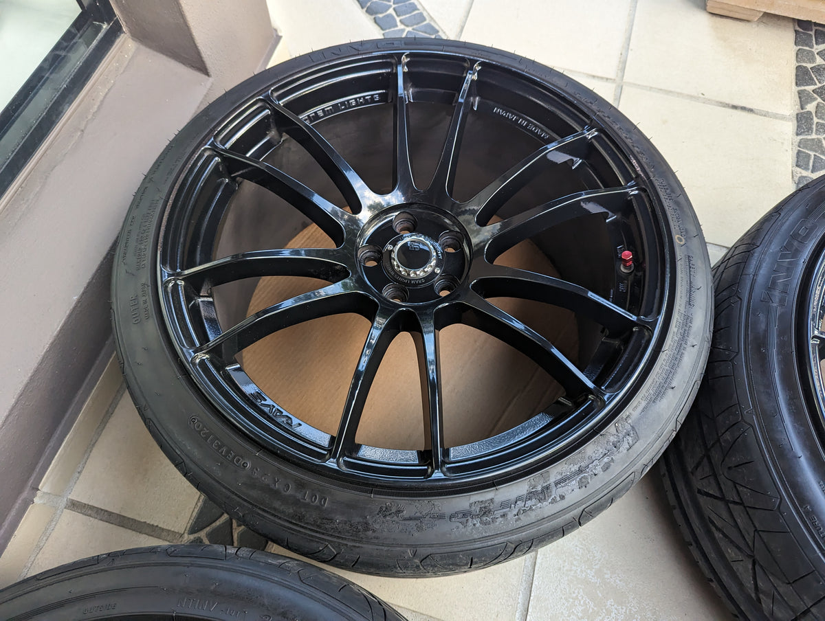 PCD 5x100  *19 Inch* Rays Gram Lights 57 Xtreme with Genuine Rays Center Caps (Gloss Black)