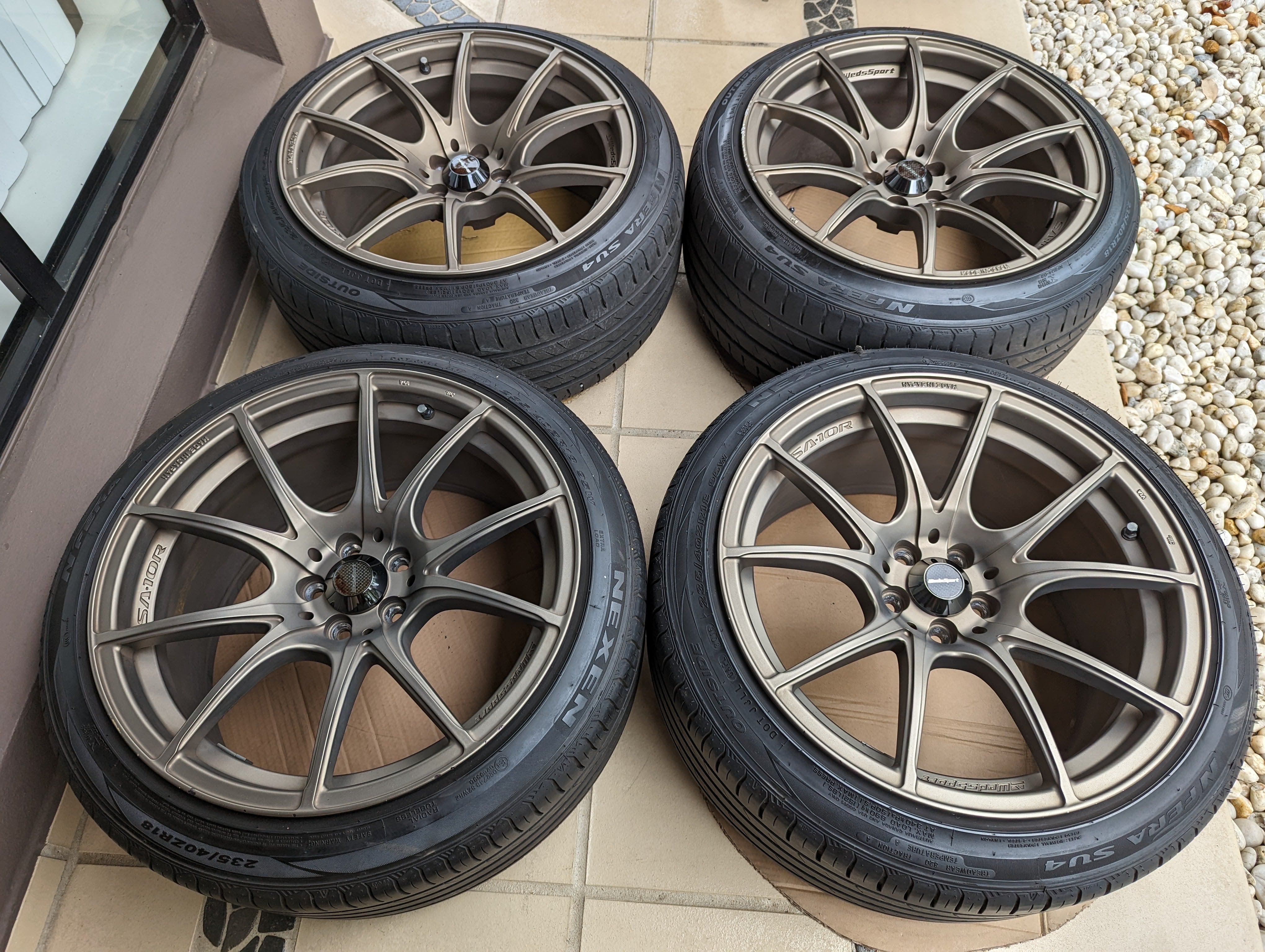 WedsSport SA-10R (Bronze) with Genuine WedsSport Center Caps and Tyres