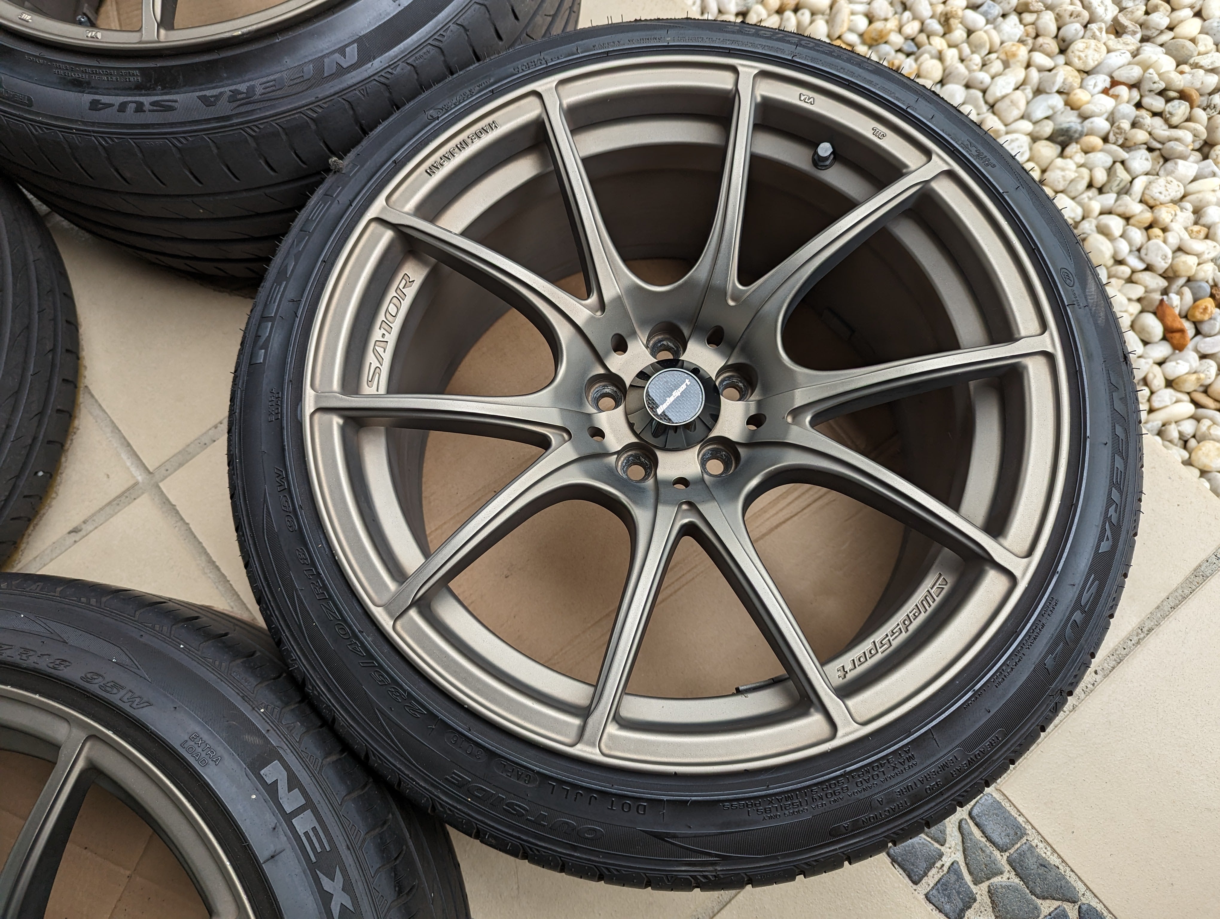 WedsSport SA-10R (Bronze) with Genuine WedsSport Center Caps and Tyres