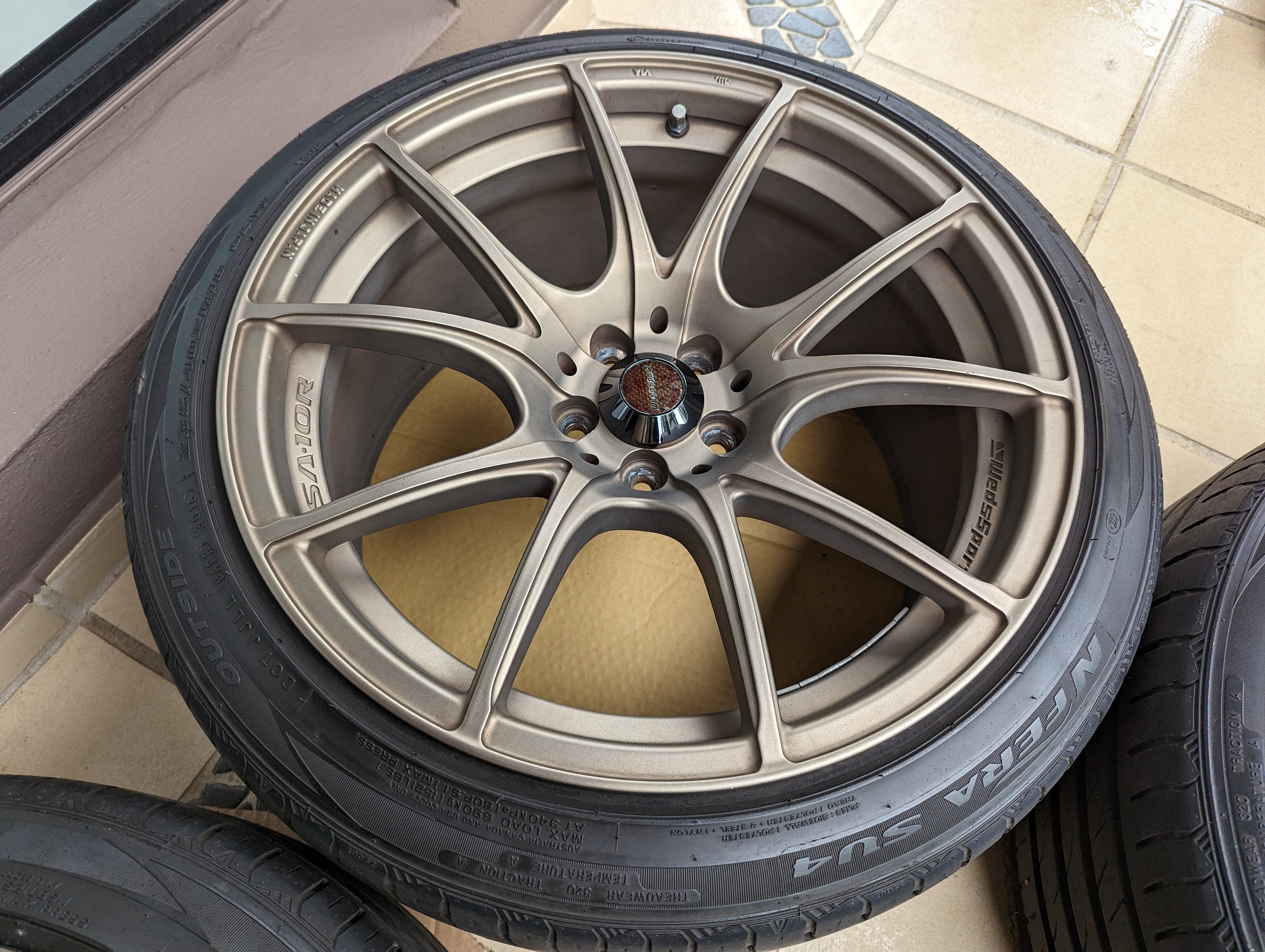 WedsSport SA-10R (Bronze) with Genuine WedsSport Center Caps and Tyres