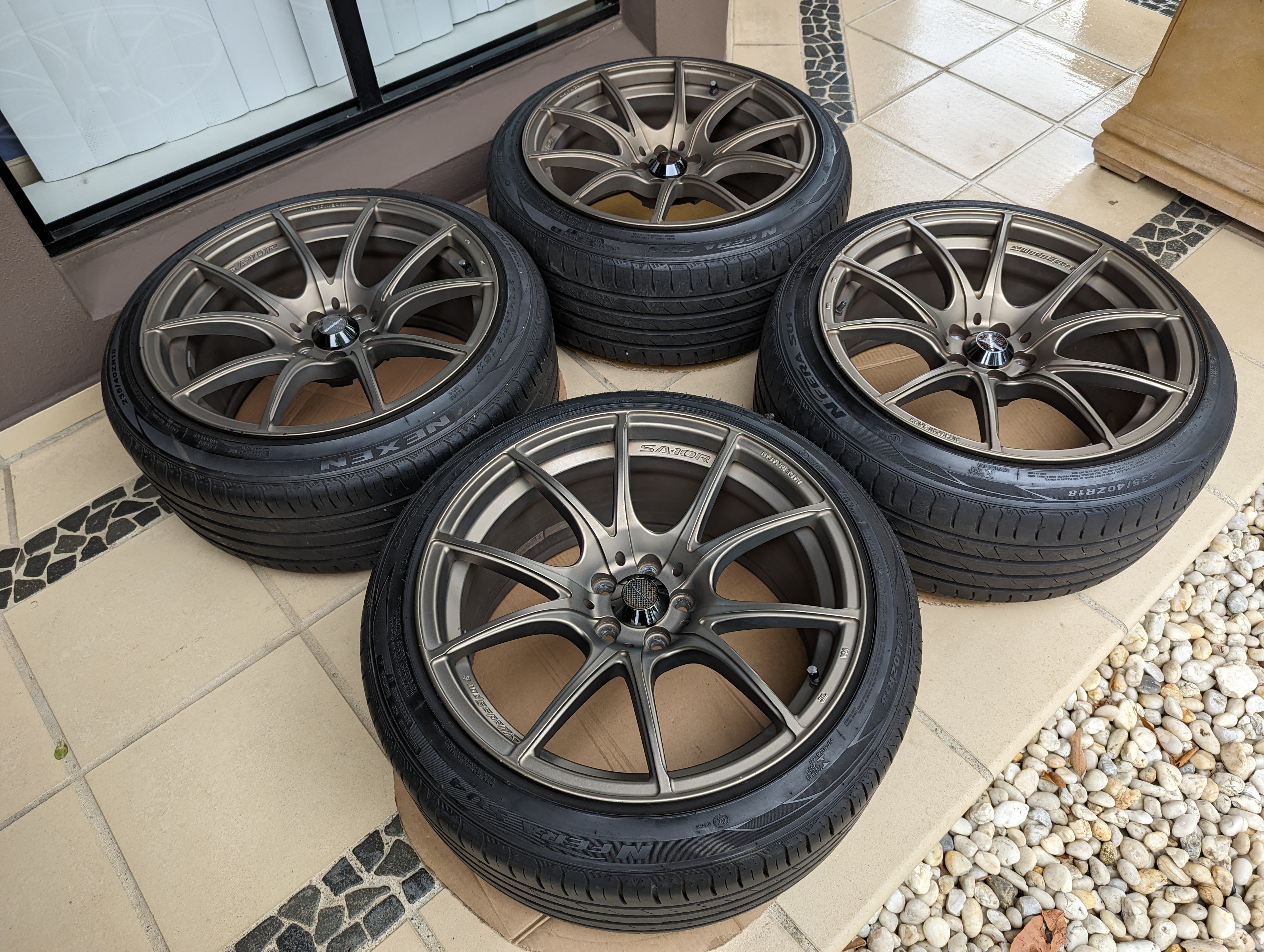 WedsSport SA-10R (Bronze) with Genuine WedsSport Center Caps and Tyres