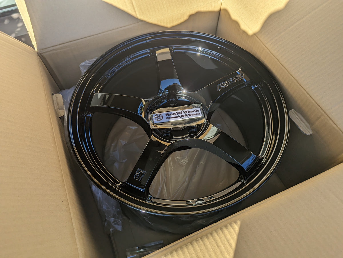 Rays Gram Lights 57 CR Gloss Black | 5x114.3 | 18x9.5 +22 | New