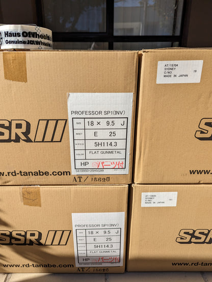 SSR SP1 Flat Gunmetal | 5x114.3 | 18x9.5 +25 | New | 3 Piece – product photo 7
