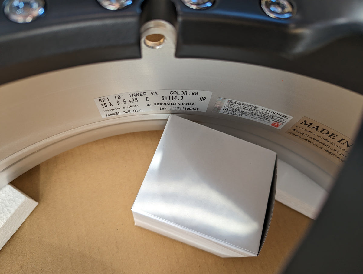SSR SP1 Flat Gunmetal | 5x114.3 | 18x9.5 +25 | New | 3 Piece – product photo 5