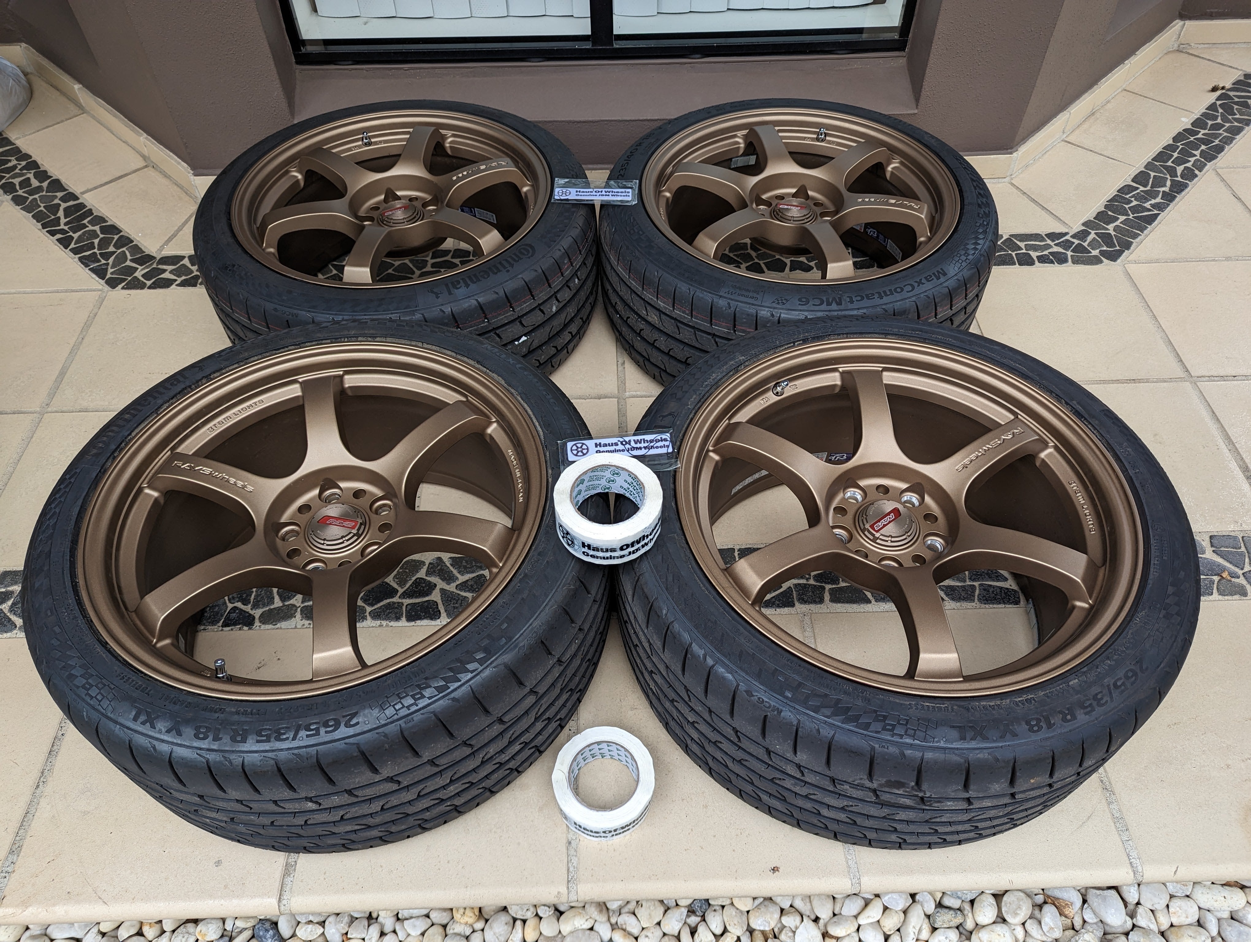 Rays Gram Light 57 DR (Bronze) with New Continental Tyres