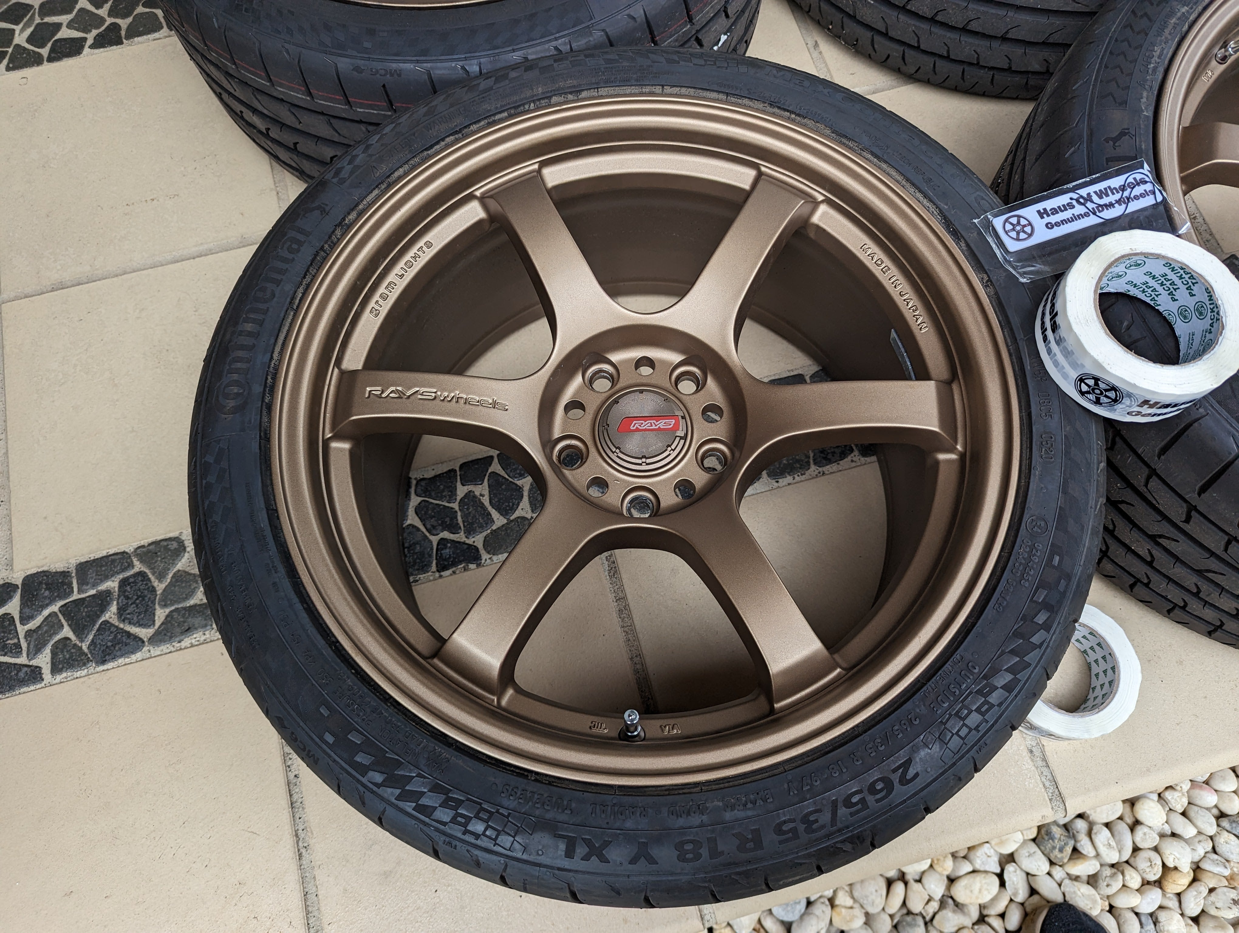 Rays Gram Light 57 DR (Bronze) with New Continental Tyres