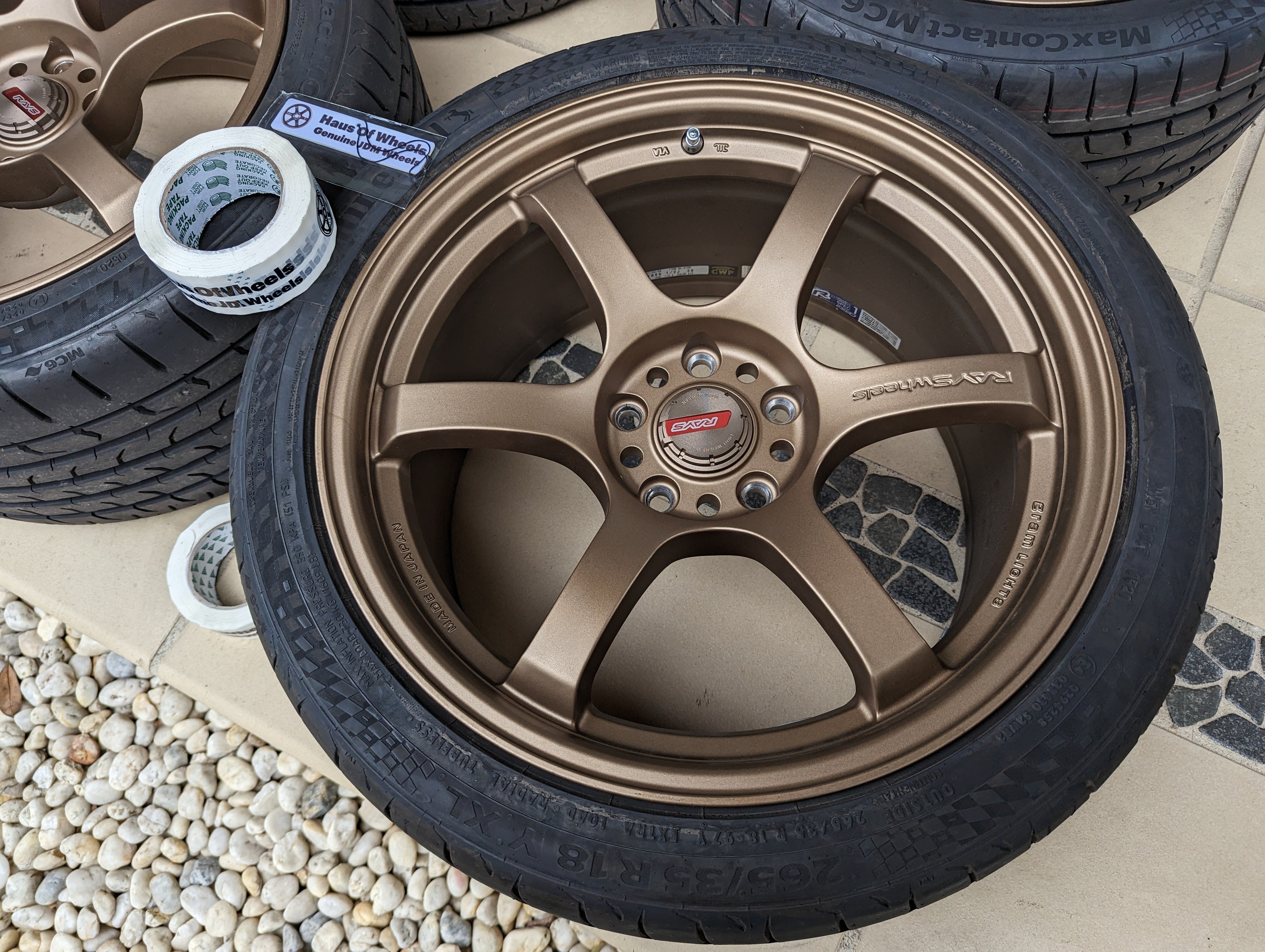 Rays Gram Light 57 DR (Bronze) with New Continental Tyres