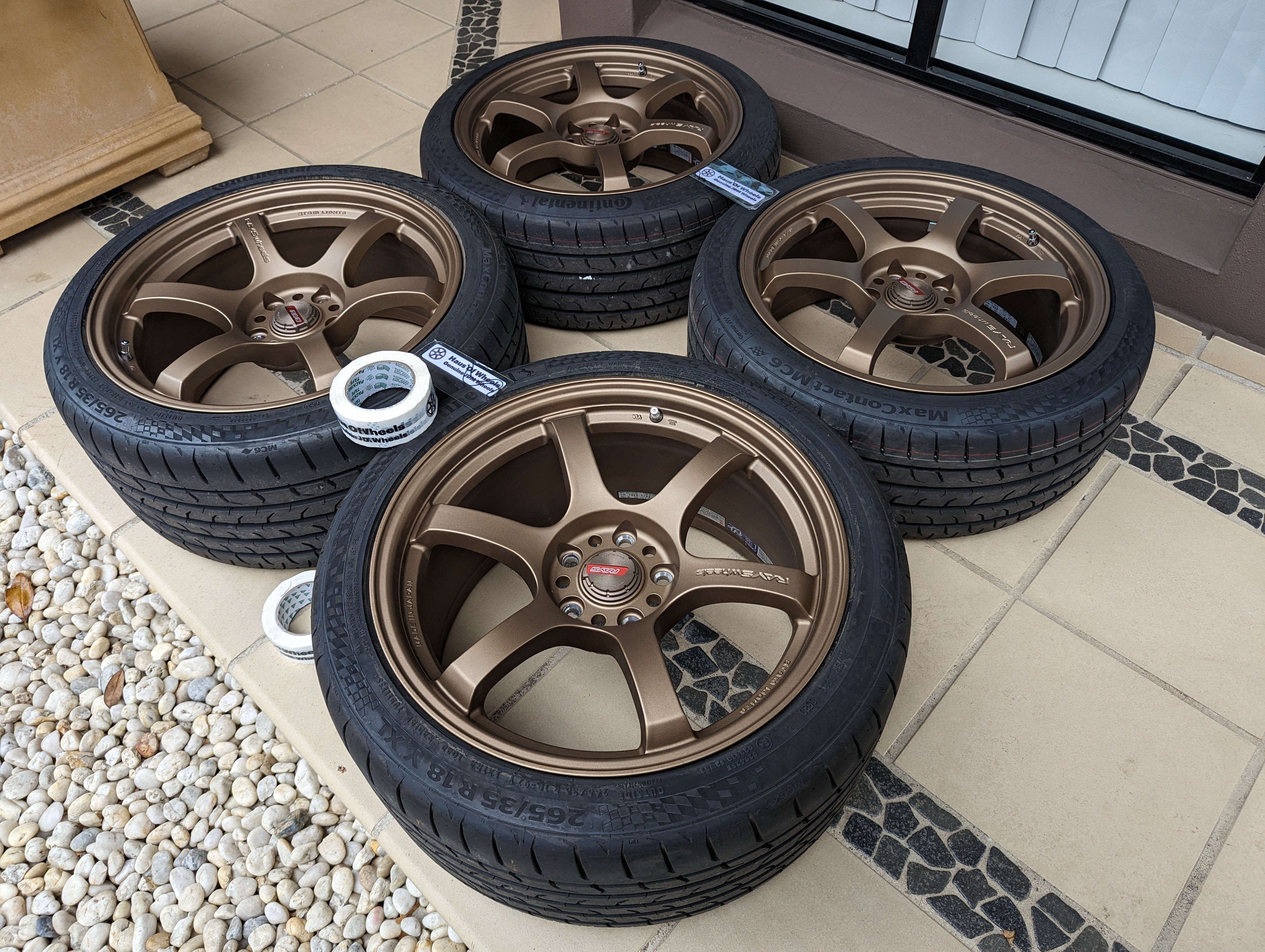 Rays Gram Light 57 DR (Bronze) with New Continental Tyres