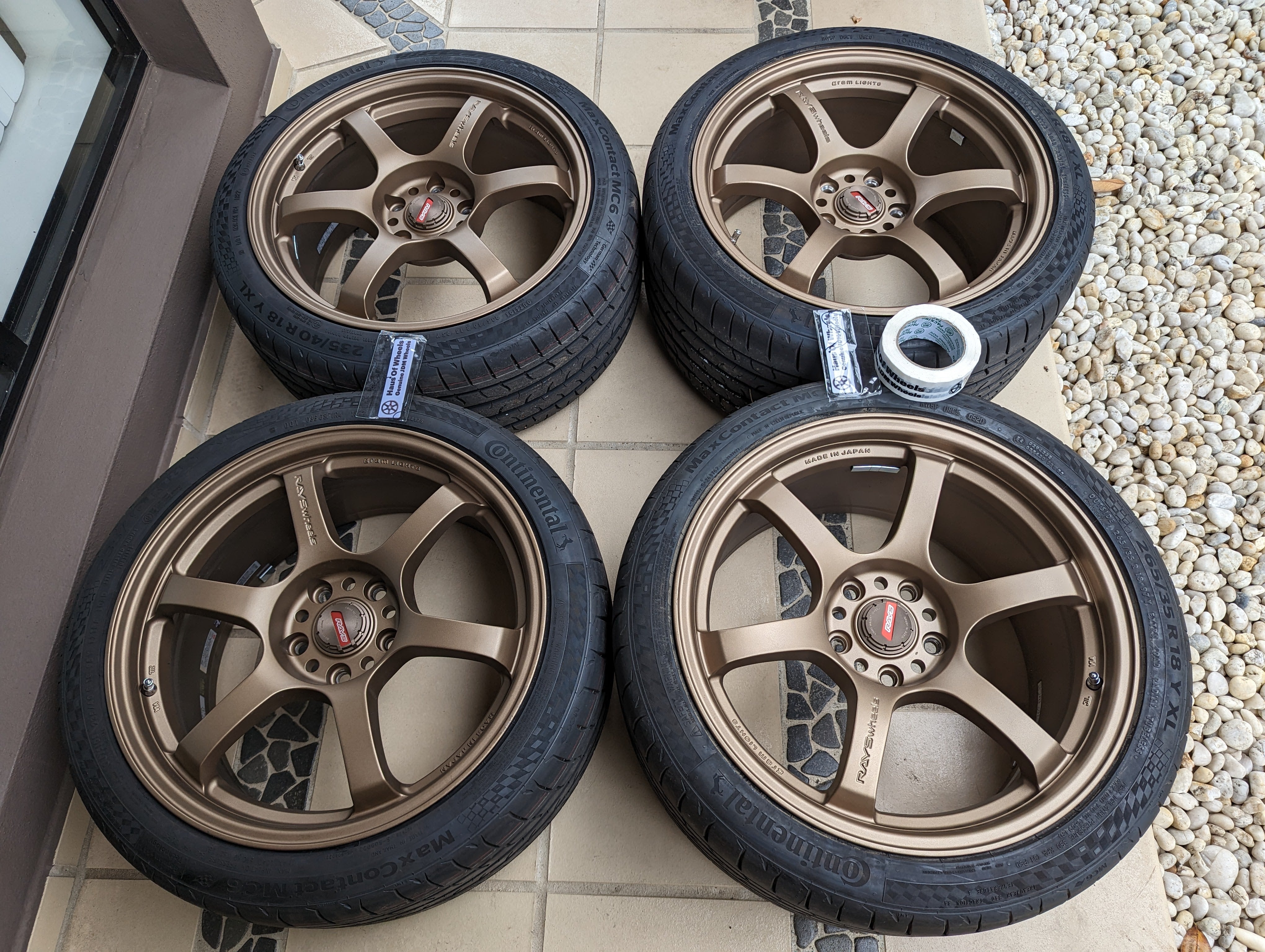 Rays Gram Light 57 DR (Bronze) with New Continental Tyres