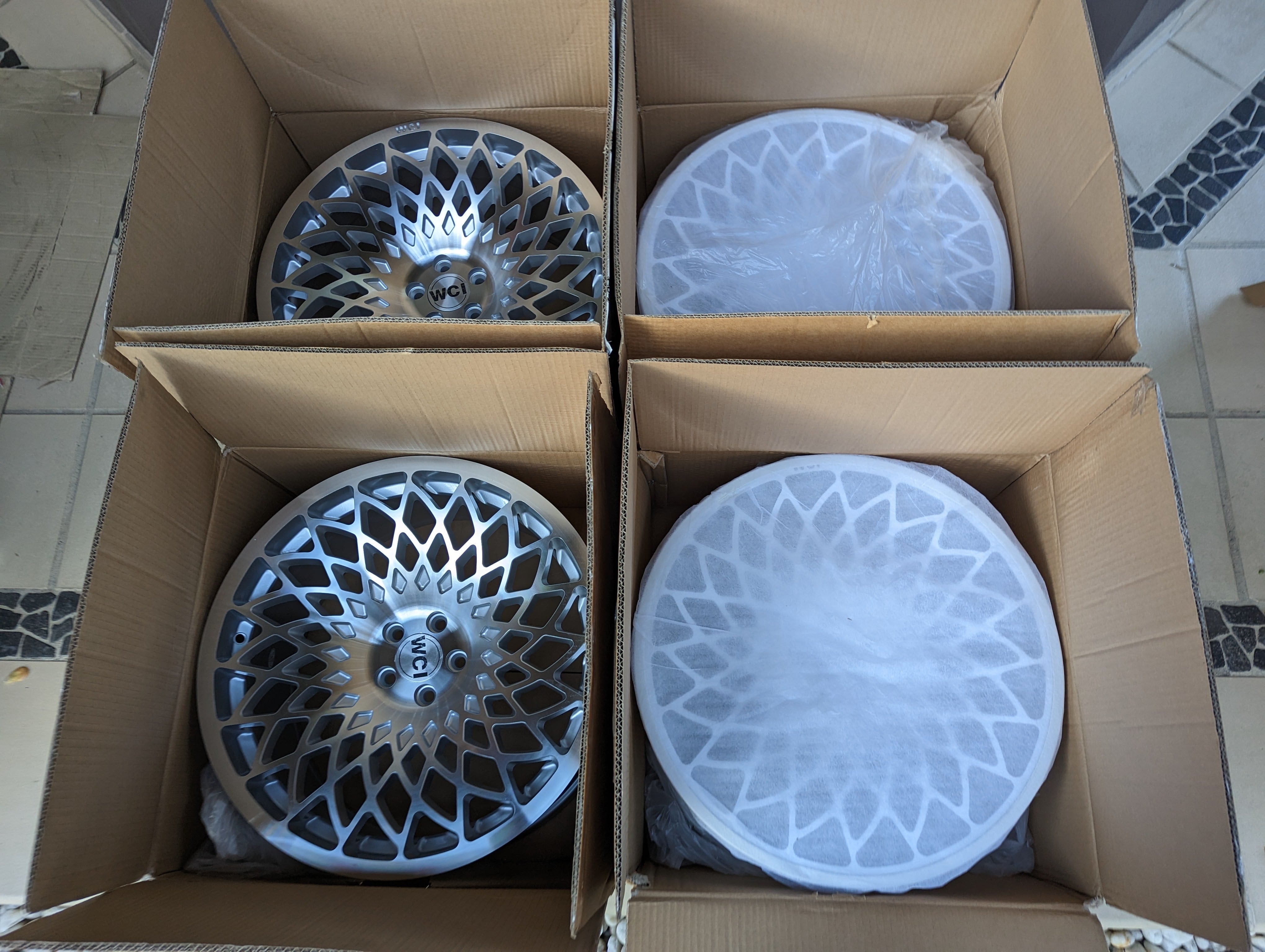 WCI MT10 (Silver) Mesh Wheels - 5x100 - 19x9.5 +35