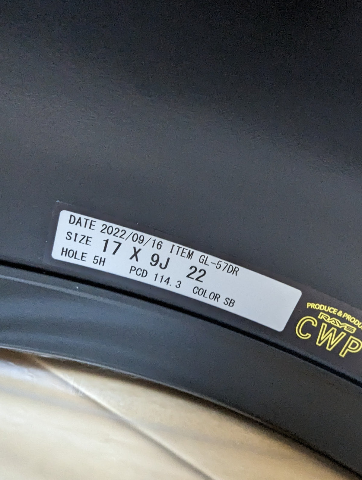 RAYS Gram Lights 57 DR Semi Gloss Black | 5x114.3 | 17x9 +22 – product photo 7