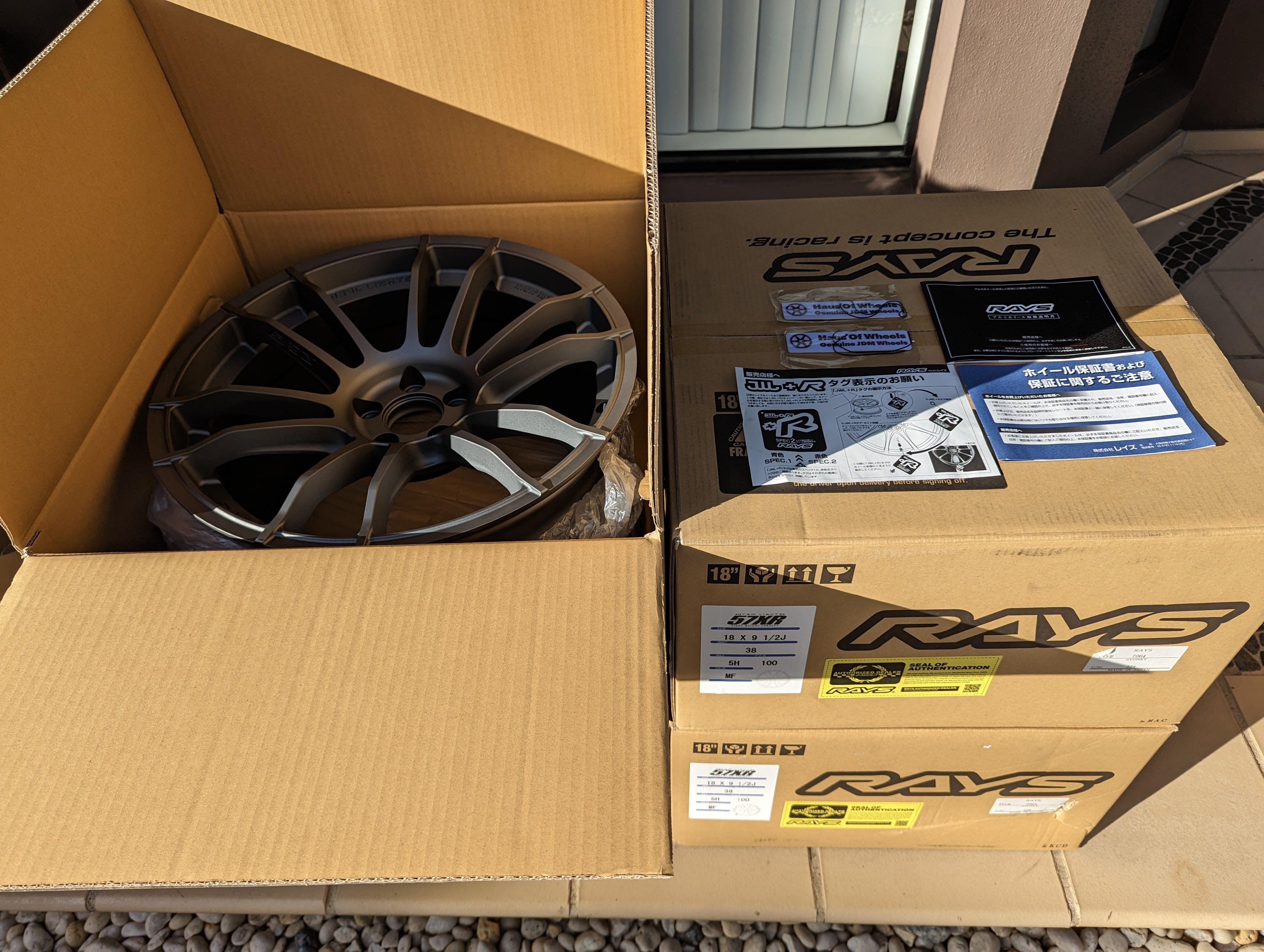 Rays Gram Lights 57 XR (Matte Graphite) 5x100 - 18x9.5 +38 – Hausofwheels