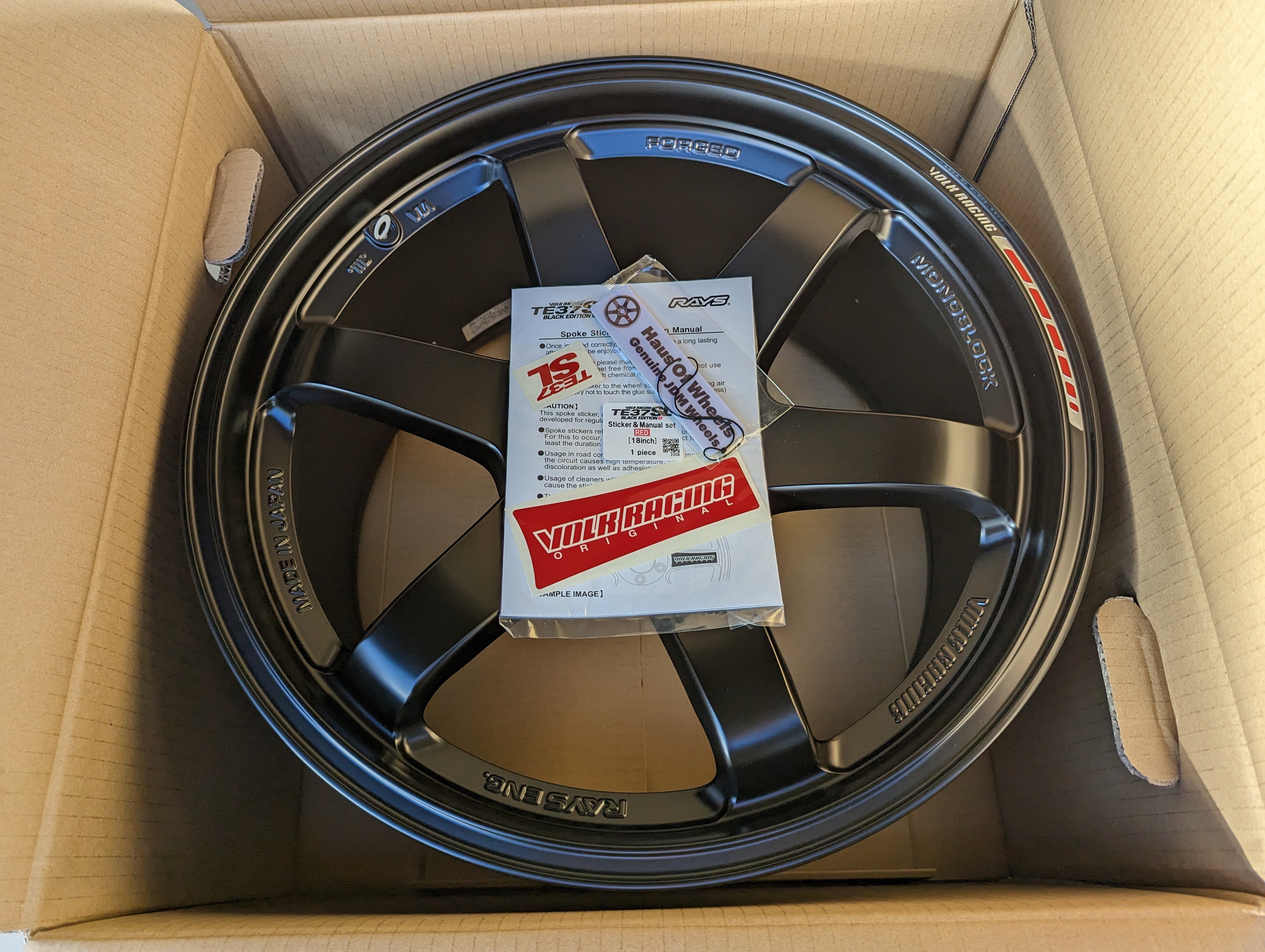 *Brand New* + *Discontinued* Rays Volks Racing TE37 Black Edition III  - Staggered Set - 5x114.3 - F: 18x9.5 +21  - R: 18x10.5 +14