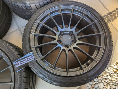 Enkei RS05RR (Dark Gunmetal Gray) with Genuine Enkei Center Caps and Tyres