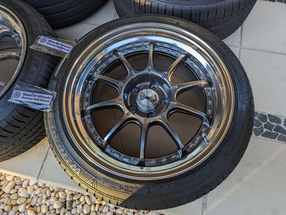 SSR SP5 (Titan Silver) - 3 Piece Wheels - 5x114.3 - 18x9.5 +25