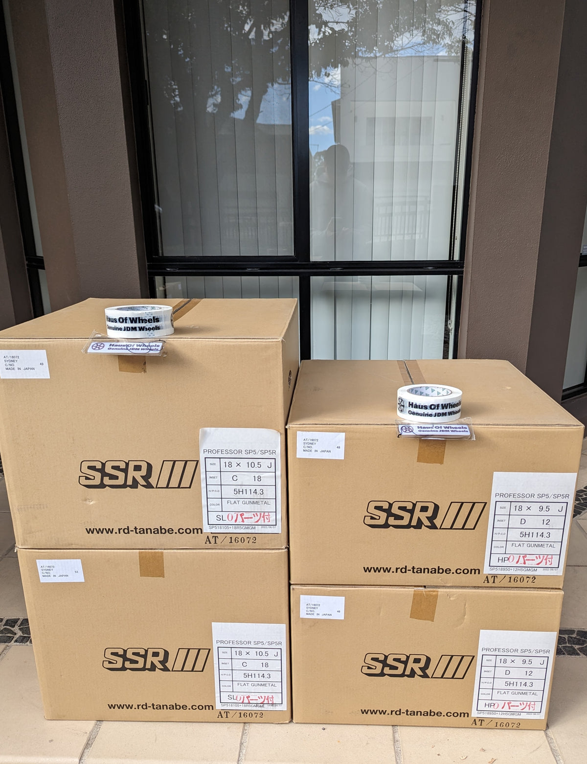 SSR SP5 Flat Gunmetal | 5x114.3 | F: 18x9.5 +12 / R: 18x10.5 +18 | New | 3 Piece
