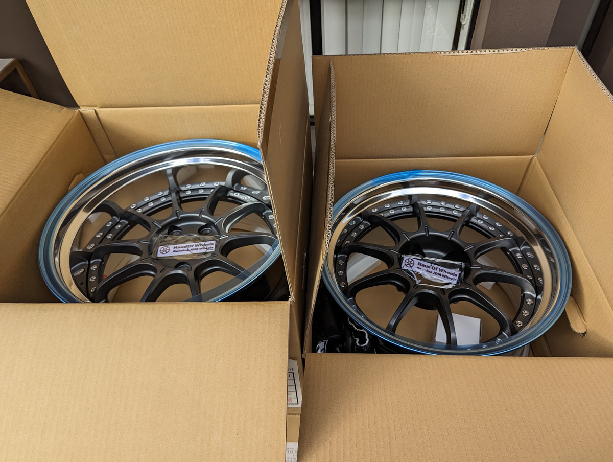 SSR SP5 Flat Gunmetal | 5x114.3 | F: 18x9.5 +12 / R: 18x10.5 +18 | New | 3 Piece