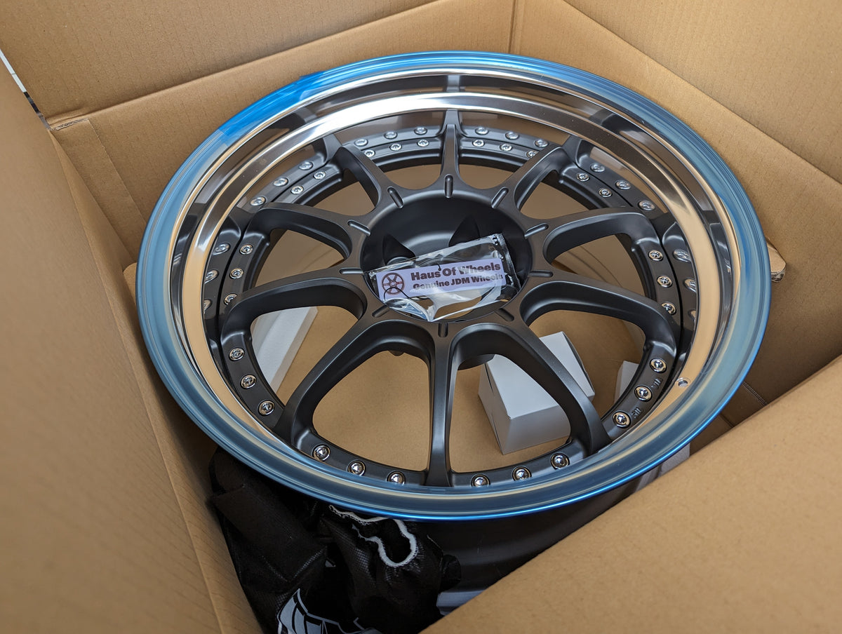 SSR SP5 Flat Gunmetal | 5x114.3 | F: 18x9.5 +12 / R: 18x10.5 +18 | New | 3 Piece