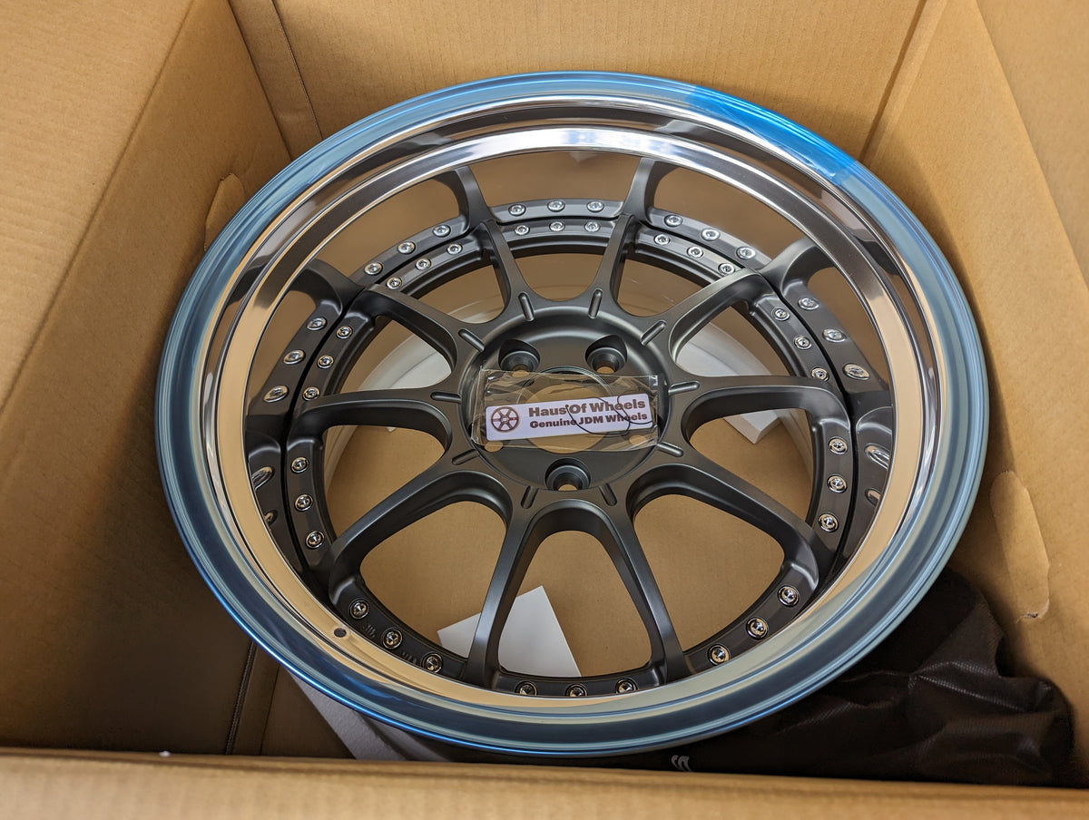SSR SP5 Flat Gunmetal | 5x114.3 | F: 18x9.5 +12 / R: 18x10.5 +18 | New | 3 Piece