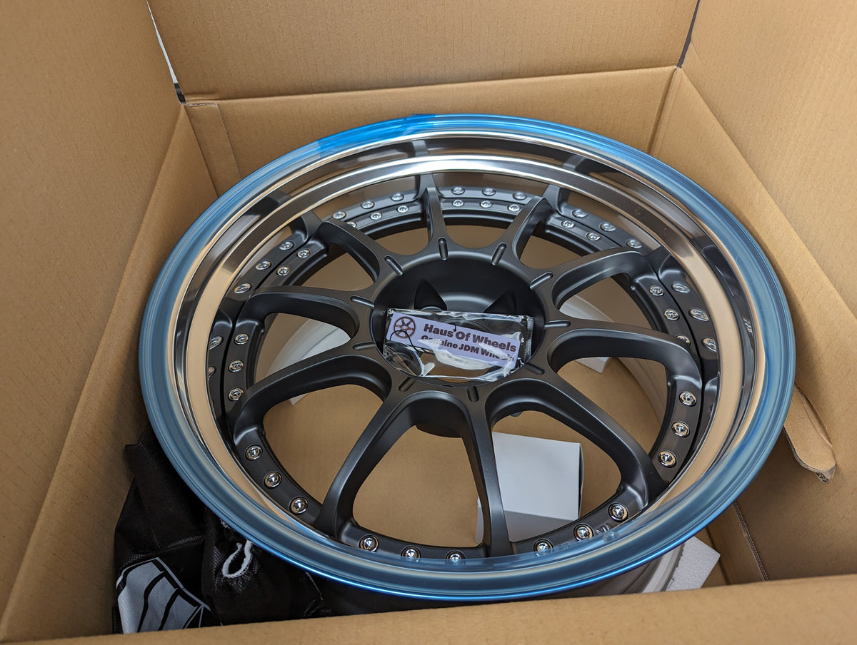 SSR SP5 Flat Gunmetal | 5x114.3 | F: 18x9.5 +12 / R: 18x10.5 +18 | New | 3 Piece