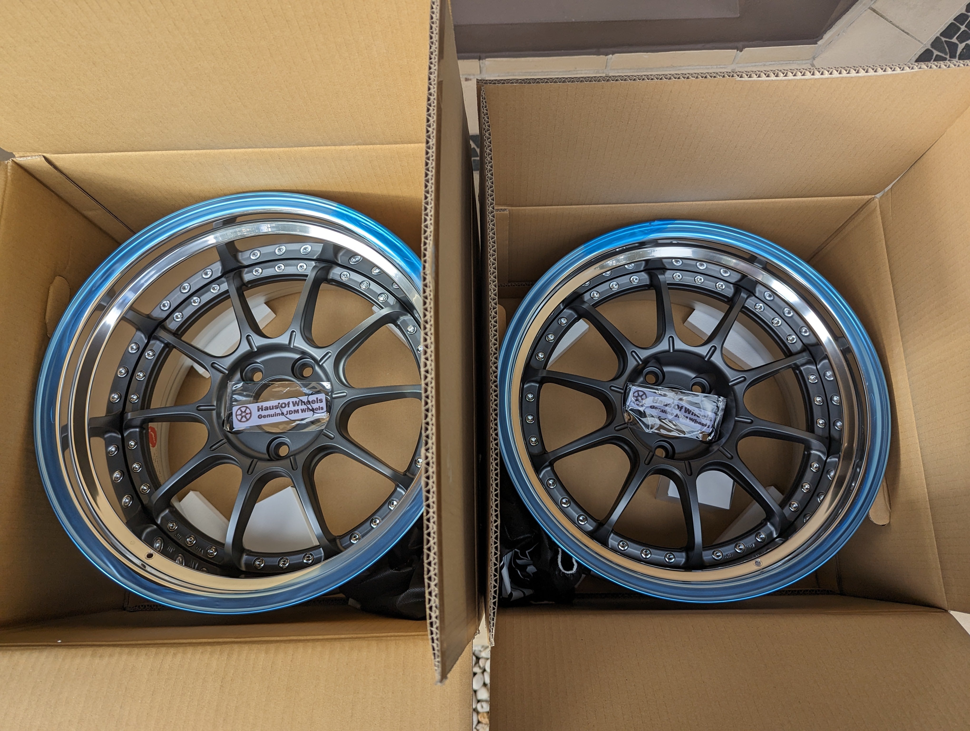 Ssr Rf Rims SSR SP5 (Flat Gunmetal) - 3 Piece Wheels - 5x114.3 - F: 18x9.5 +12 - R ...
