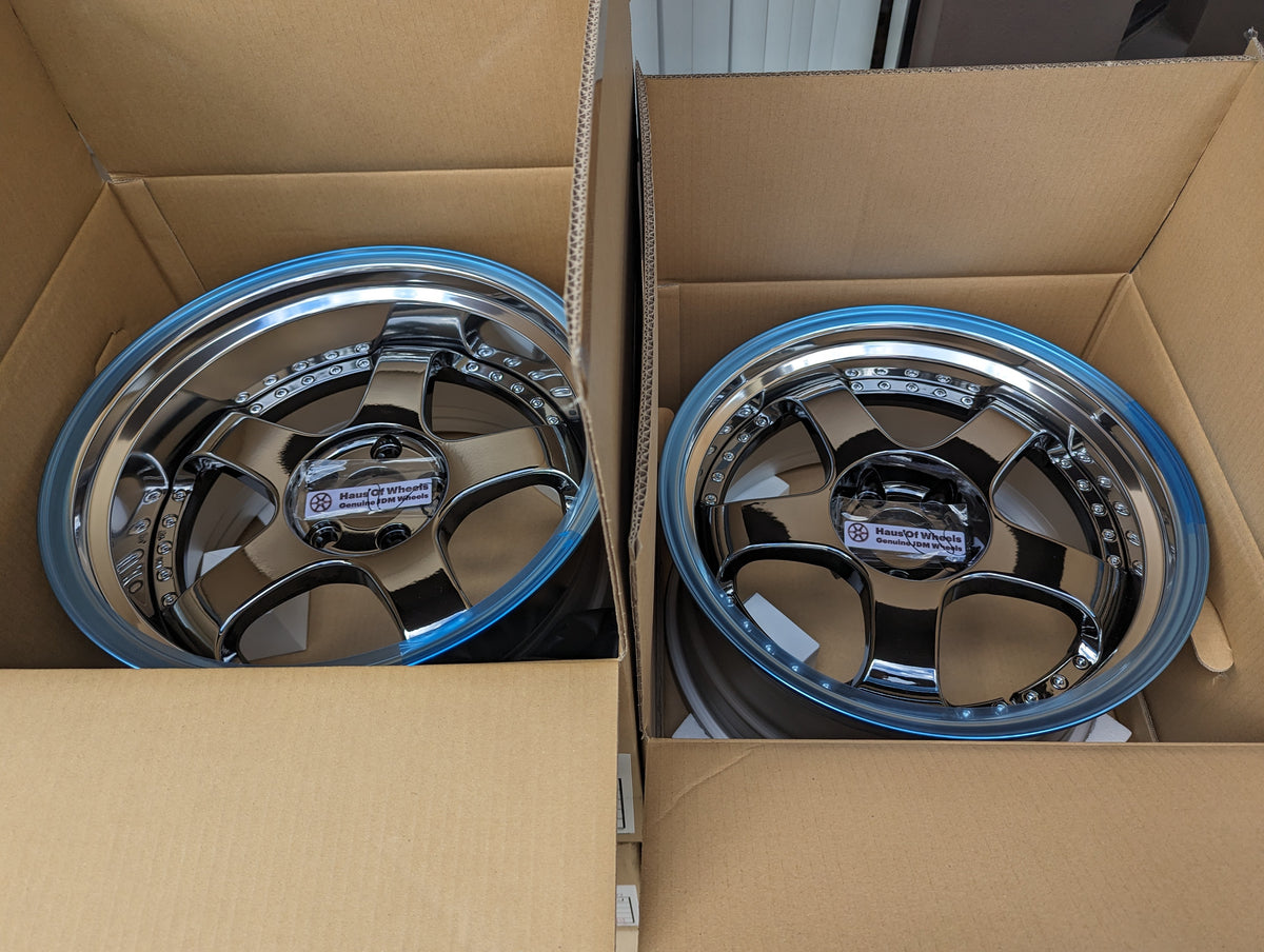 SSR SP1 SBC Chrome | 5x114.3 | F: 18x9.5 +12 / R: 18x10.5 +18 | New | 3 Piece – product photo 2