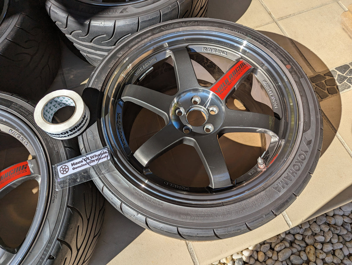 RAYS Volk Racing TE37SL (Pressed Graphite) with AD08R Tyres and TE37SL Stickers