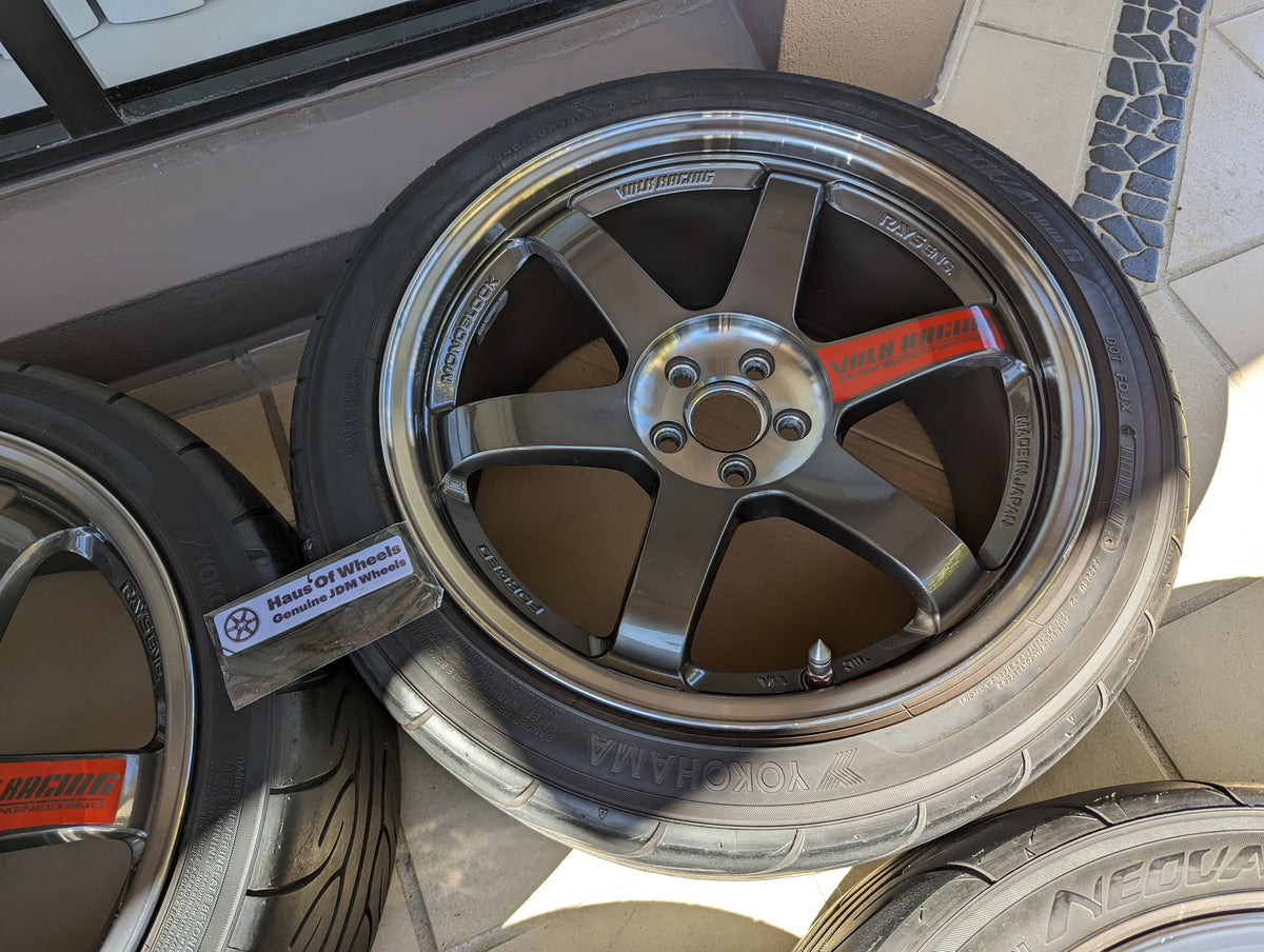RAYS Volk Racing TE37SL (Pressed Graphite) with AD08R Tyres and TE37SL Stickers