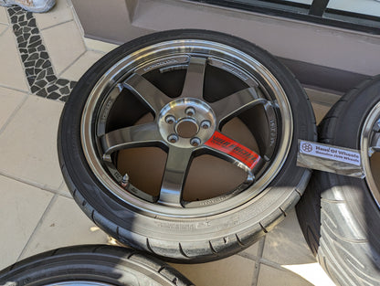 RAYS Volk Racing TE37SL (Pressed Graphite) with AD08R Tyres and TE37SL Stickers