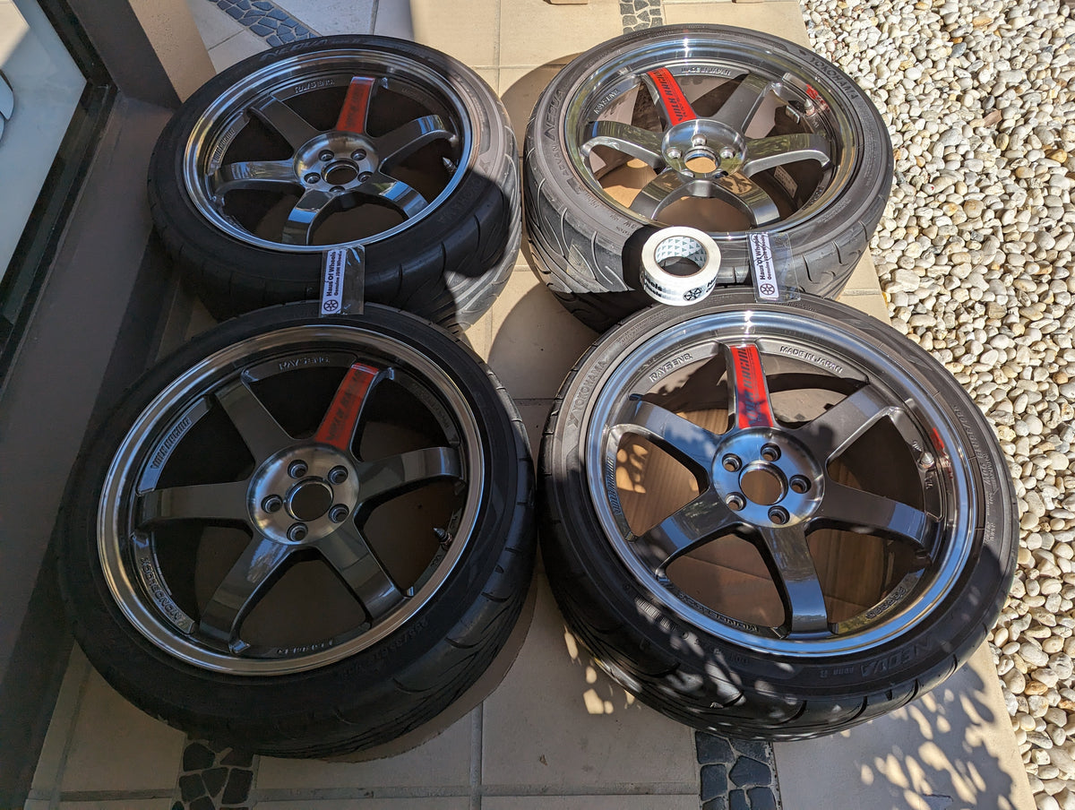 RAYS Volk Racing TE37SL (Pressed Graphite) with AD08R Tyres and TE37SL Stickers