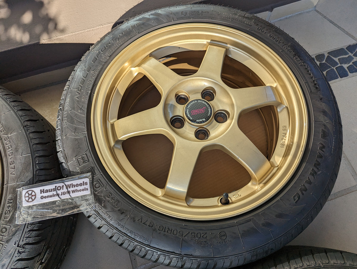 STI X Rays TE07 OG (Gold) with Genuine STI Carbon Center Caps and Nankang Tyres