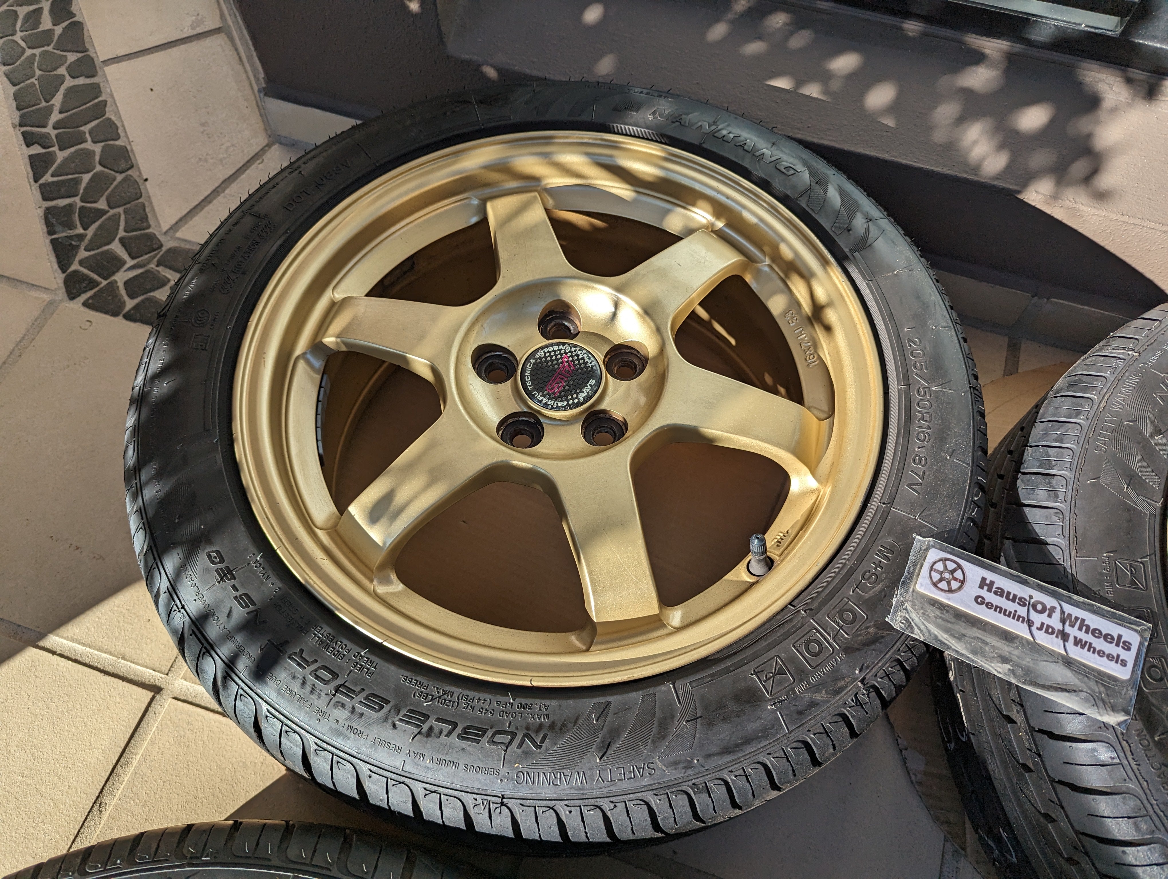 STI X Rays TE07 OG (Gold) with Genuine STI Carbon Center Caps and Nankang Tyres